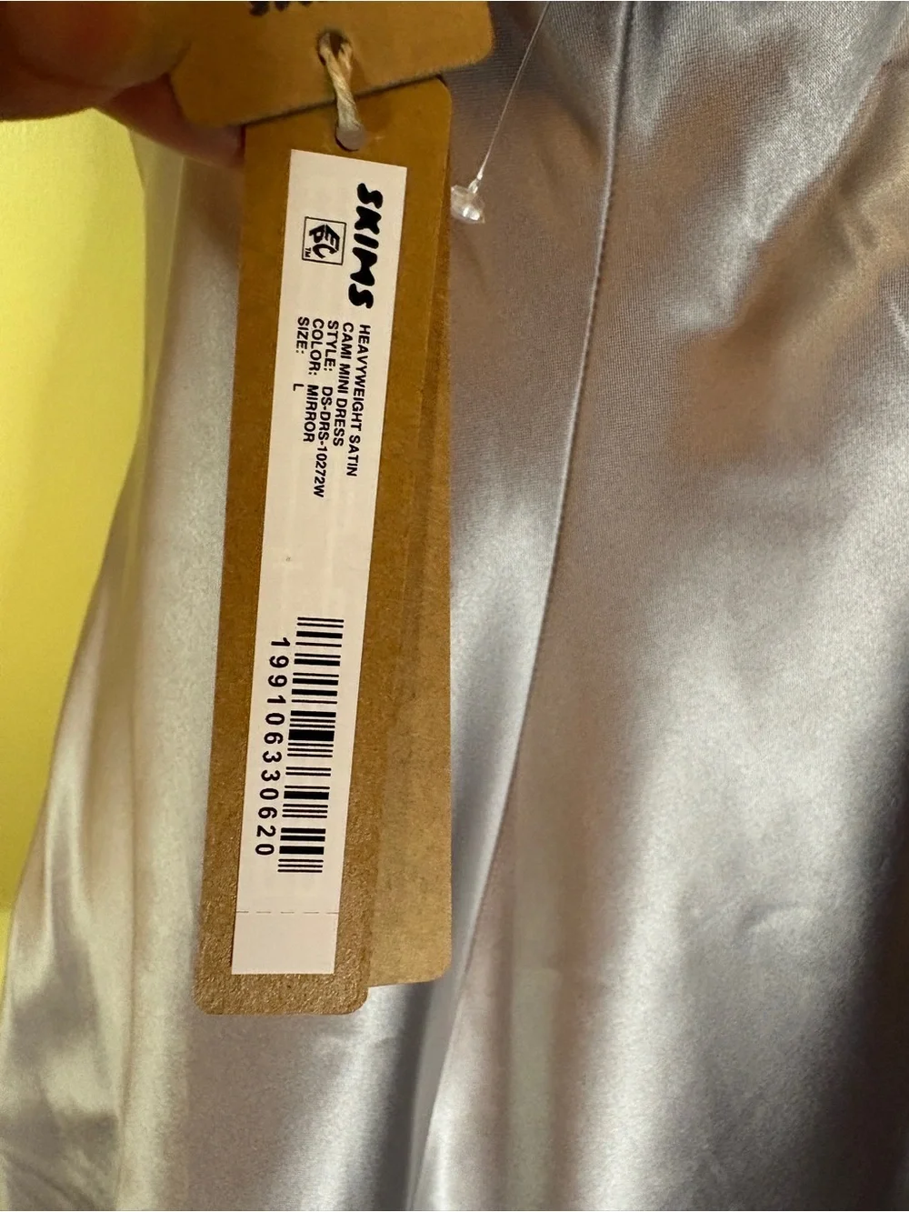 SKIMS Heavyweight Satin Cami Dress. Callout